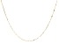 10k Yellow Gold 3+1 2mm Mirror Station 18 Inch Chain