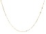 10k Yellow Gold 3+1 2mm Mirror Station 24 Inch Chain