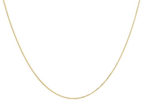 14k Yellow Gold 1mm Solid Wheat 20 Inch Chain