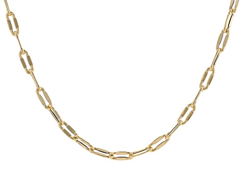 10k Yellow Gold 5.7mm Mirror Link 18 Inch Chain