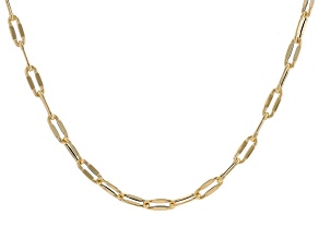 10k Yellow Gold 5.7mm Mirror Link 18 Inch Chain