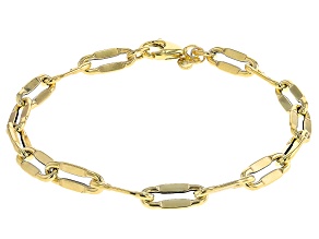 10k Yellow Gold 5.7mm Mirror Link Bracelet