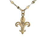 10k Yellow Gold Florence Lily Pendant 20 Inch Necklace