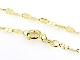 10k Yellow Gold 2.2mm Solid Clover 18 Inch Chain