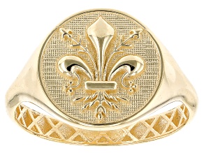 10k Yellow Gold Florence Lily Signet Ring