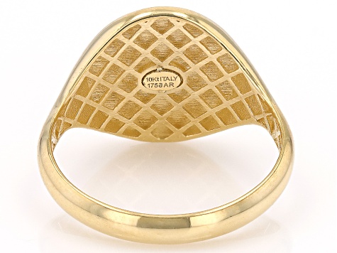 10k Yellow Gold Florence Lily Signet Ring