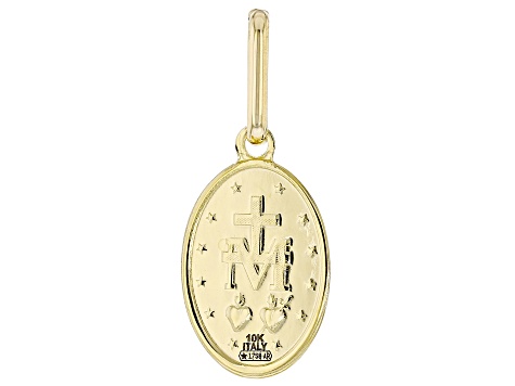 10k Yellow Gold Holy Mary Design Pendant - AU2159 | JTV.com