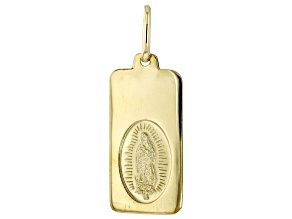 10k Yellow Gold Lady of Guadalupe Tag Pendant