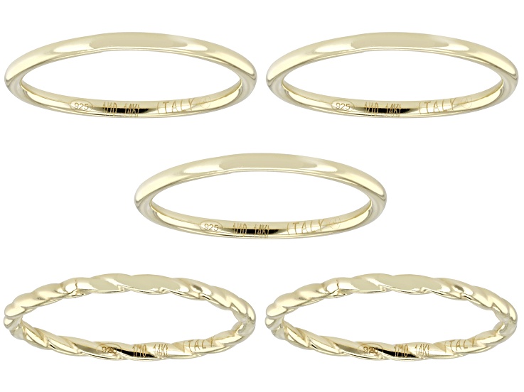 14k Yellow Gold With a Sterling Silver Core Polished