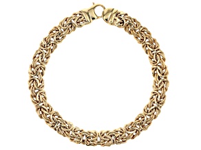 10k Yellow Gold 5mm Byzantine Link Bracelet