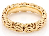 10k Yellow Gold 5mm Comfort Fit Byzantine Band Ring