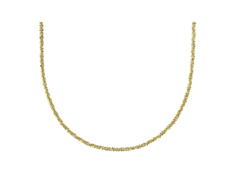 14k Yellow Gold Criss Cross 20 inch Chain Necklace