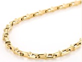 14k Yellow Gold 5mm Solid Designer Link 20 Inch Chain