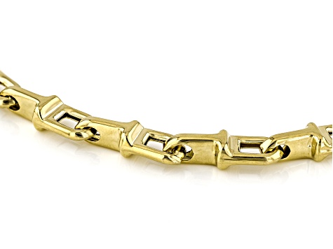 14k Yellow Gold 5mm Solid Designer Link Bracelet