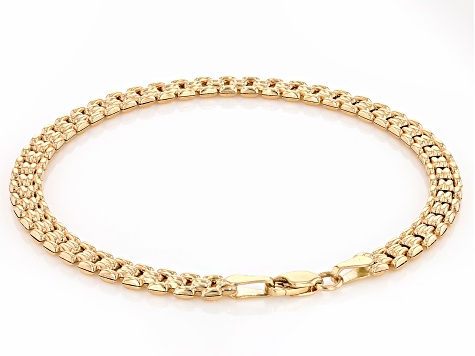 14k Yellow Gold Panther Link Bracelet
