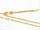 10k Yellow Gold Rope Link Lariat 18 Inch Necklace