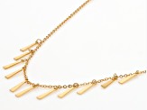 14k Yellow Gold Paillette Charm 17 Inch Necklace