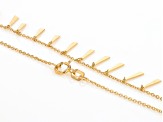 14k Yellow Gold Paillette Charm 17 Inch Necklace
