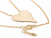 14k Yellow Gold Diamond-Cut Heart Rolo Link 17.5 Inch Necklace