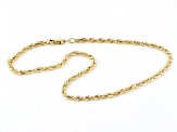 14k Yellow Gold 2mm Solid Diamond-Cut Rope Link Anklet