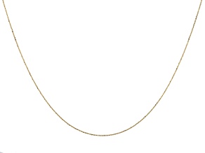 18k Yellow Gold 0.9mm Solid Criss-Cross Link Adjustable 22 Inch Chain