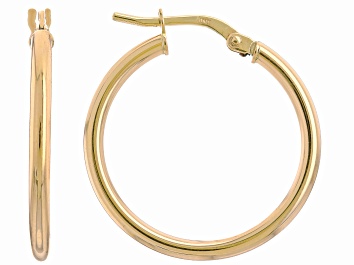 Picture of 18k Yellow Gold 15/16" Hoop Earrings