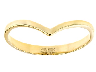 10k Yellow Gold Chevron Band Ring