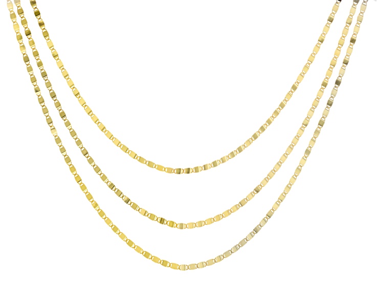 10k Yellow Gold 2mm Solid Valentino 18, 20, & 22