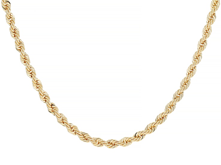 10k Yellow Gold Rope 20 Inch Chain - AU2241A | JTV