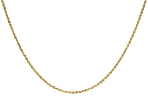 10k Yellow Gold Solid Rope 20 Inch Chain