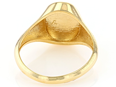 10k Yellow Gold Sunflower Signet Ring - AU2264 | JTV