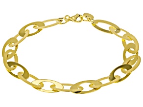 14k Yellow Gold Oval Link Bracelet