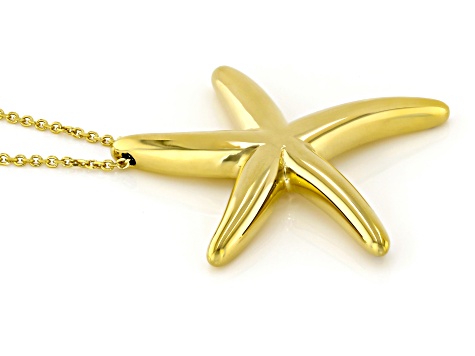 14k Yellow Gold Starfish 20 Inch Necklace