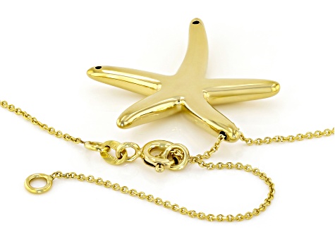 14k Yellow Gold Starfish 20 Inch Necklace