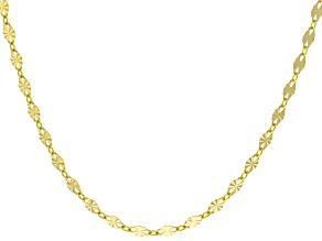 14k Yellow Gold 2.5mm Sunburst Mirror Link 18 Inch Chain