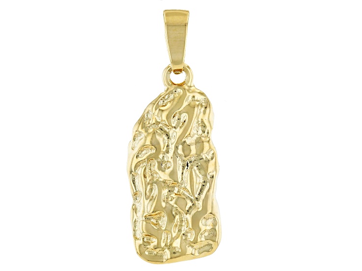 High quality 10kt real gold nugget pendant