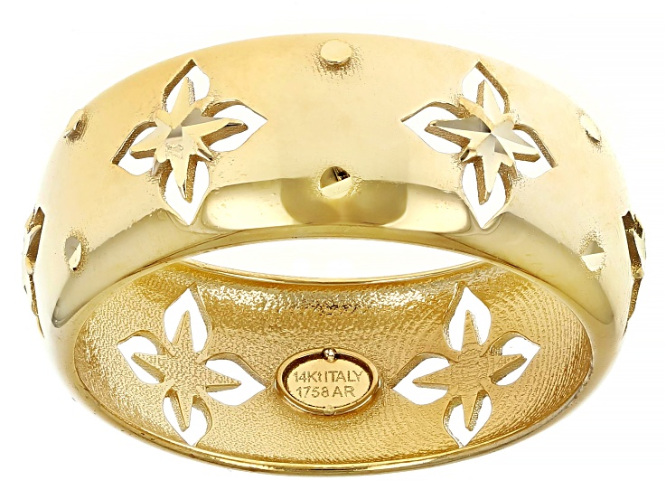 14k Yellow Gold 7.7mm Clover Band Ring - AU2310 | JTV 14k Yellow Gold 7.7mm Clover Band Ring - AU2310 | JTV
