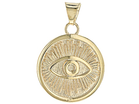 10k Yellow Gold Evil Eye Pendant