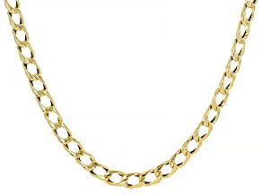 14k Yellow Gold 5.5mm Curb Link 20 Inch Chain
