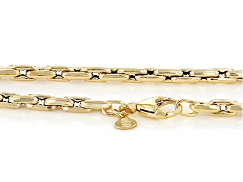 14k Yellow Gold Elongated Round Box 20 Inch Chain AU2331 JTV