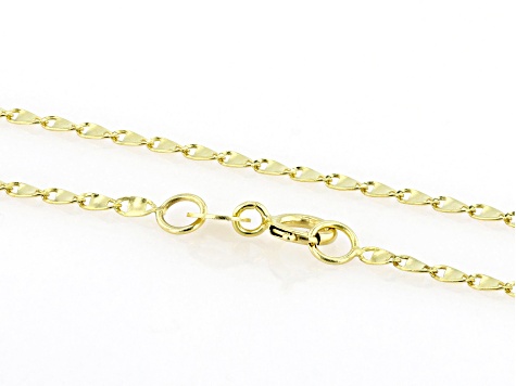 10k Yellow Gold 1.5mm Solid Valentino 16 Inch Chain