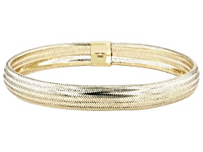 10k Yellow Gold 8mm Mesh Stretch Bracelet