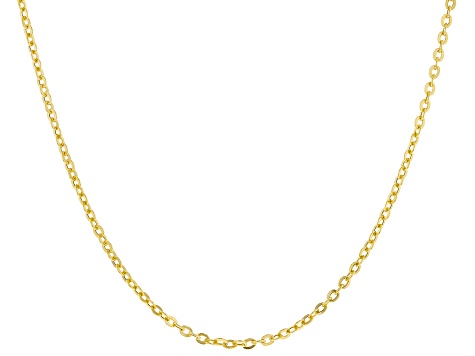 10k Yellow Gold Designer Rolo 20 inch Chain Necklace