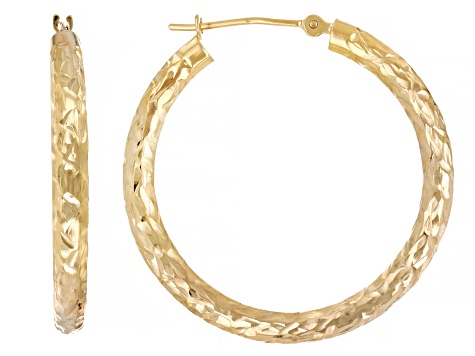 10k gold hoop earrings set of 3 hotsell