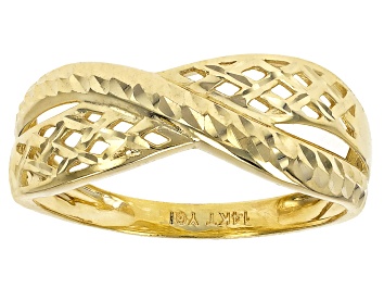 Picture of 14k Yellow Gold Crossover Ring