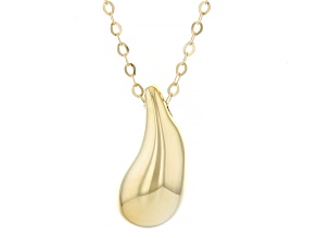 10k Yellow Gold Teardrop Necklace