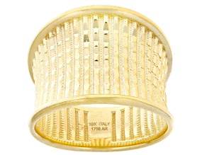 10k Yellow Gold Graduated Chiseled Ring