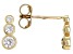 14k Yellow Gold Cubic Zirconia Graduated Stud Earrings 0.25ctw