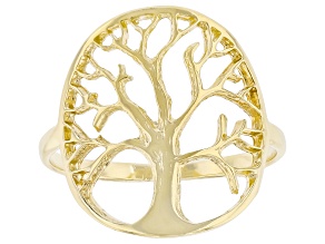 10k Yellow Gold Tree of Life Open Design Ring