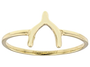 10k Yellow Gold Wishbone Ring